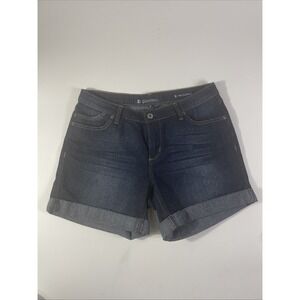 Salt Works Women's Med Rise Jean Shorts Size 8 Dark Wash